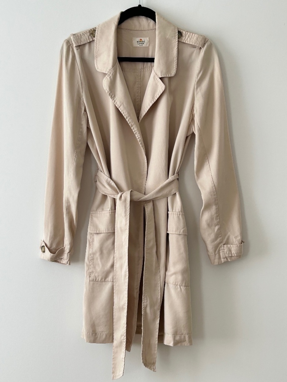 Marine Layer Biege Trench Coat
